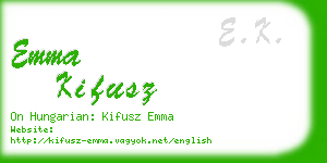 emma kifusz business card